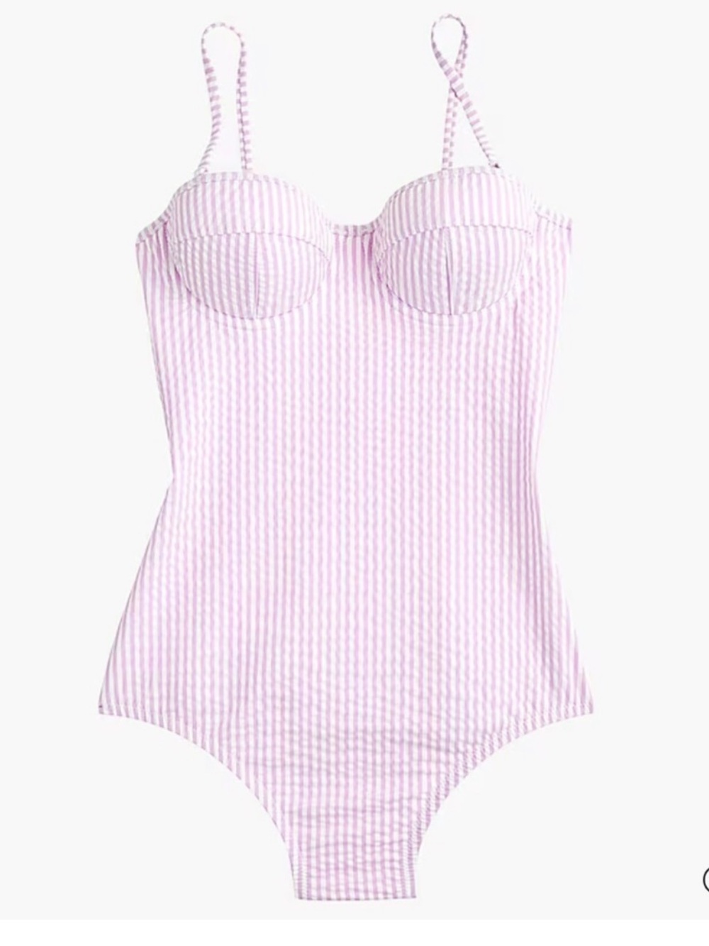 J.Crew Seersucker underwire one-piece swimsuit Size 10 - Picture 2 of 7